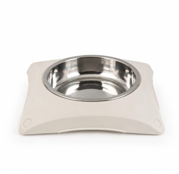 new square plate with stainless bowl med
