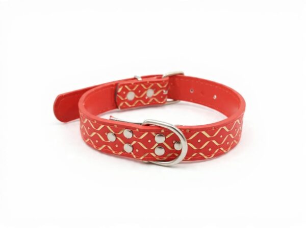 dog collar leather colored small
